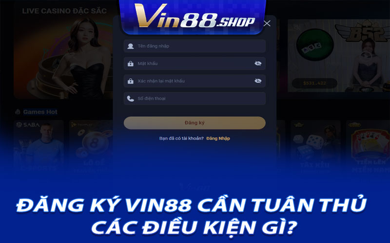 Đăng Ký Vin88 Cần Tuân Thủ Các Điều Kiện Gì?